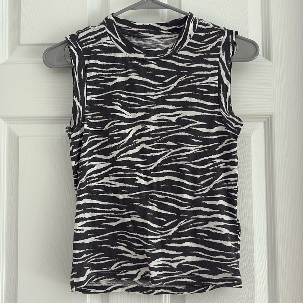 All Saints size small zebra print tank top